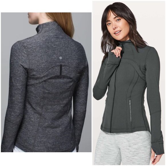Lululemon Define Jacket Heathered Black Size 8 Luon Full Zip Yoga Gym Running - Picture 10 of 10